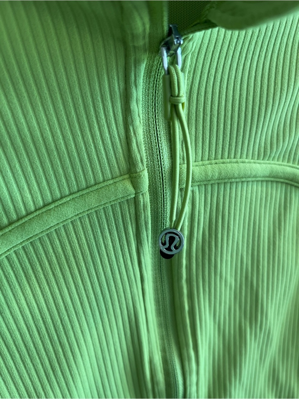 Lululemon Cropped Ribbed Define Lime Green Jacket - Picture 3 of 12